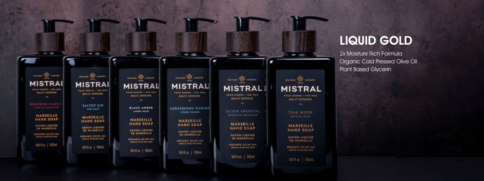 Mistral Men's Bar Soap Bourbon Vanilla